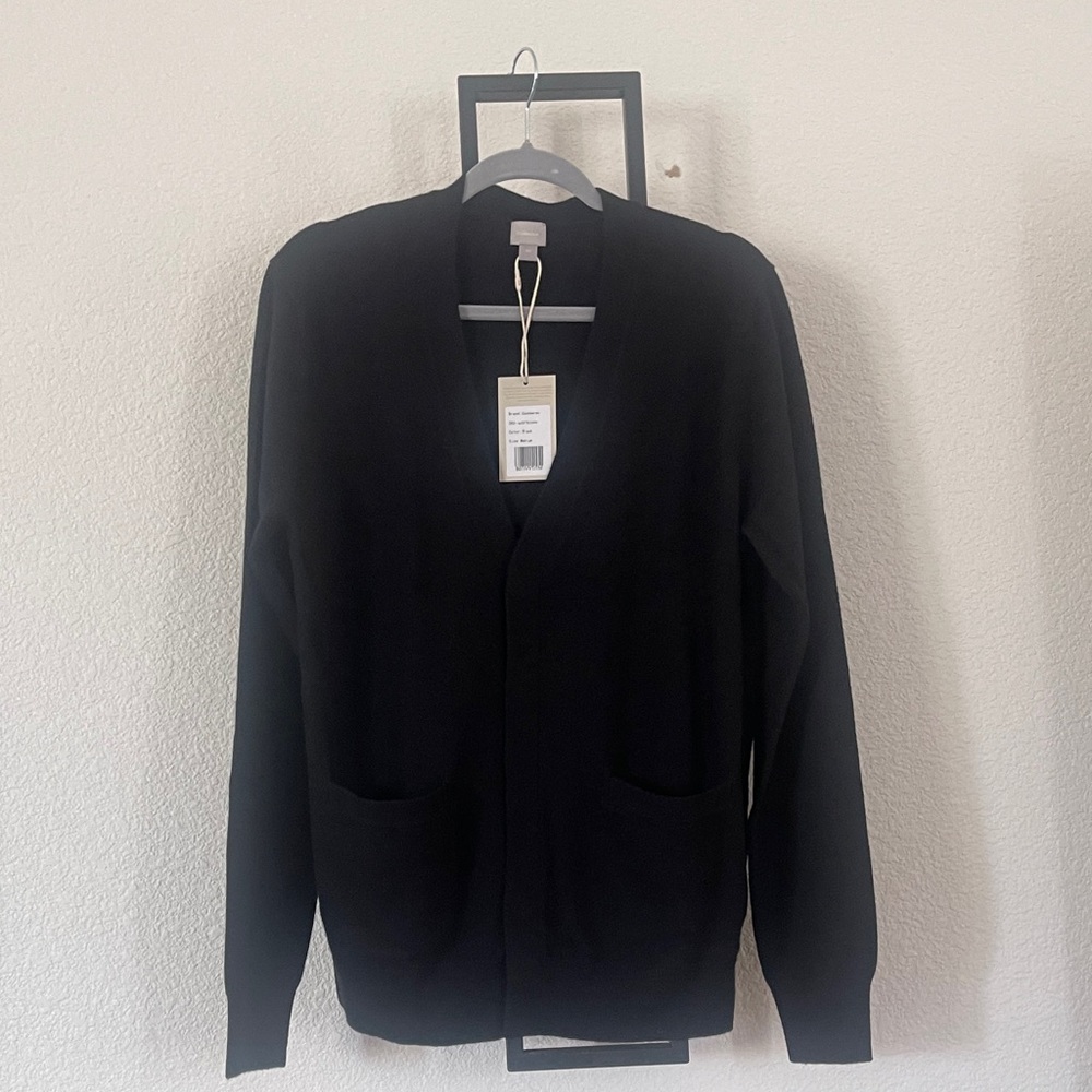 Elegant Black Men's Cardigan